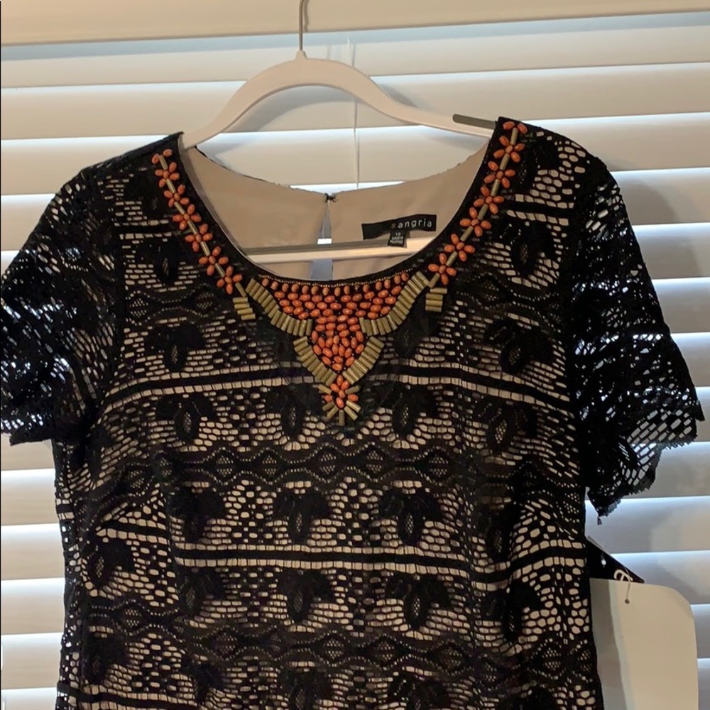 Capped sleeve Long black dress